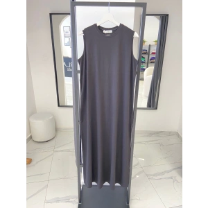 ALLDAY LİKRALI KOLSUZ İÇLİK ELBİSE SİYAH