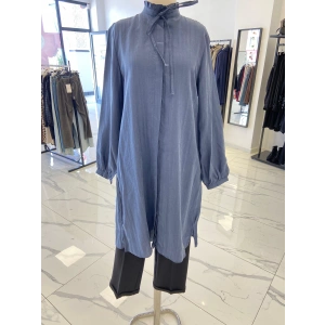 ALLDAY YAKASI FIRFIRLI UZUN GÖMLEK