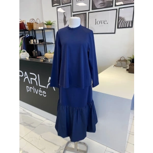 NURCAN ÇETİN BALON ETEKLİ TAKIM LACİVERT