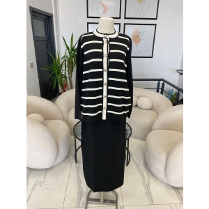 NURCAN ÇETİN TAKIM Hırkası Çizgili