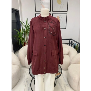 NUSS ÇİÇEK DETAYLI SÜET KAP