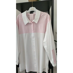 NUSS ÇİZGİLİ GÖMLEK pembe