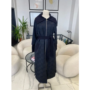 NUSS JAKARLI UZUN PARDESÜ LACİVERT