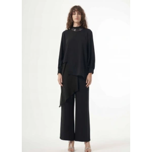 NUSS TÜLLÜ TAKIM SİYAH