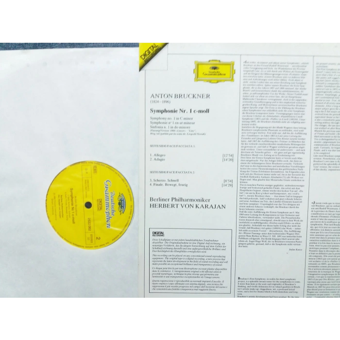 ANTON BRUCKNER SYMPHONY Nr.1 KARAJAN