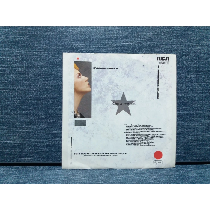 EURYTHMICS HERE COMES THE RAIN AGAIN