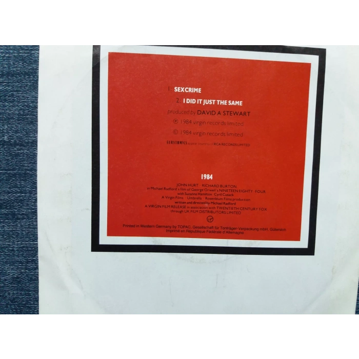 EURYTHMICS SEXCRIME - JUST THE TIME