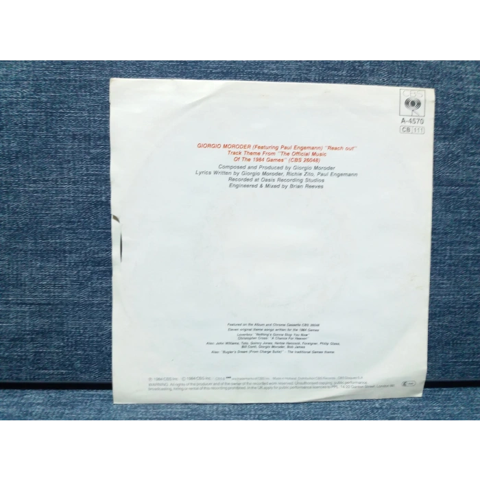 GIORGIO MORODER REACH OUT 1984 GAMES