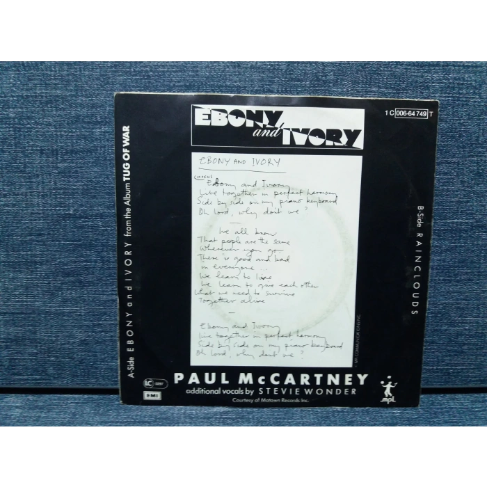 PAUL McCARTNEY STEVIE WONDER EBONY IVORY
