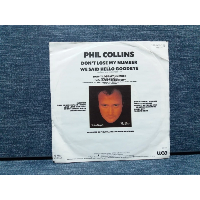 PHIL COLLINS DONT LOSE MY NUMBER