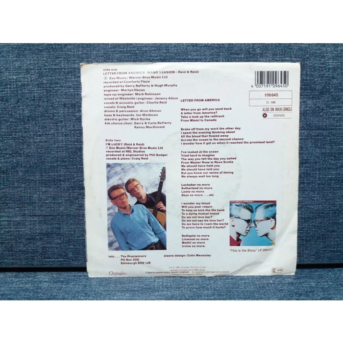 PROCLAIMERS LETTER FROM AMERICA