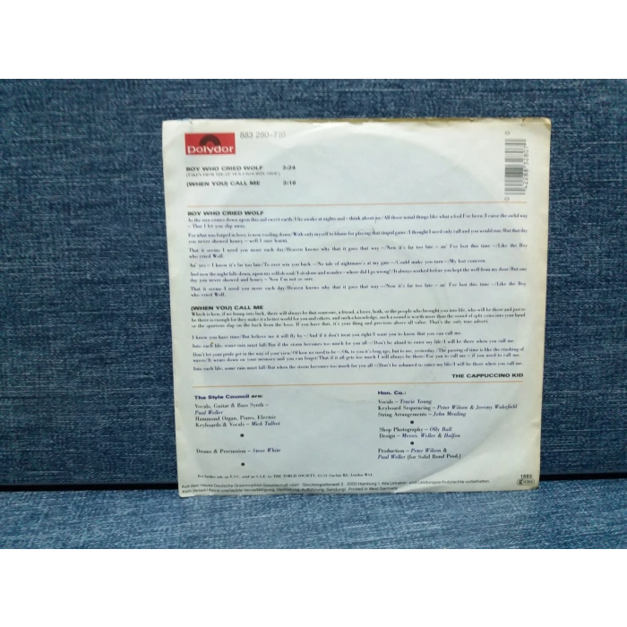 STYLE COUNCIL BOY WHO CRIED WOLF