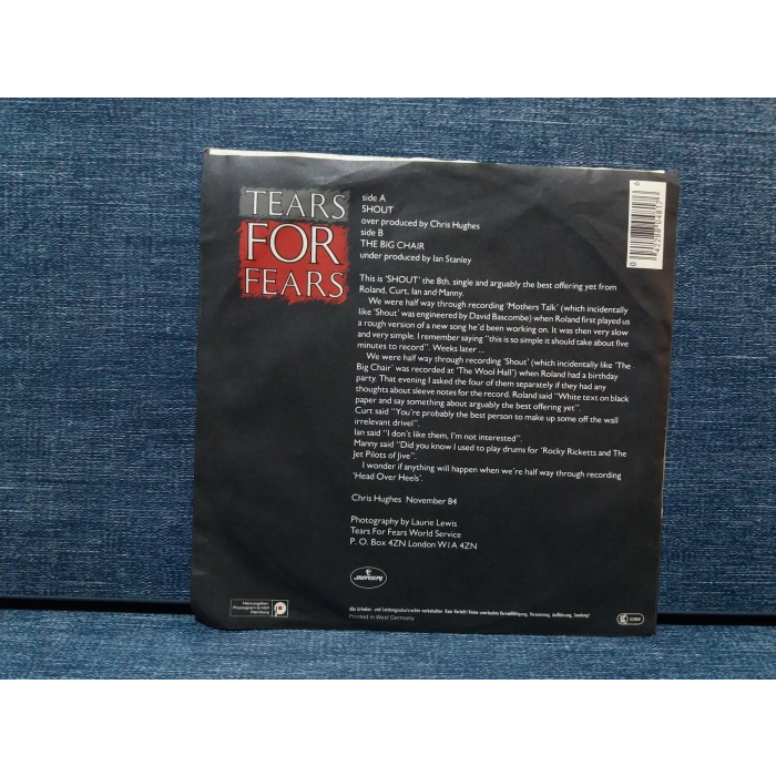 TEARS FOR FEARS SONGS SHOUT - BIG CHAIR
