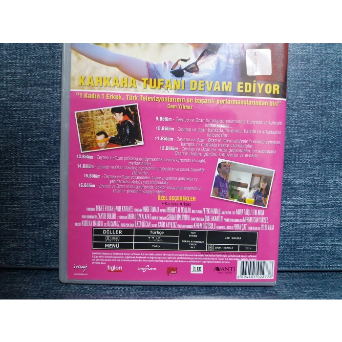 1 KADIN 1 ERKEK 2.SEZON BÖLÜM 9-16 DVD FİLM ( 2 DISK )
