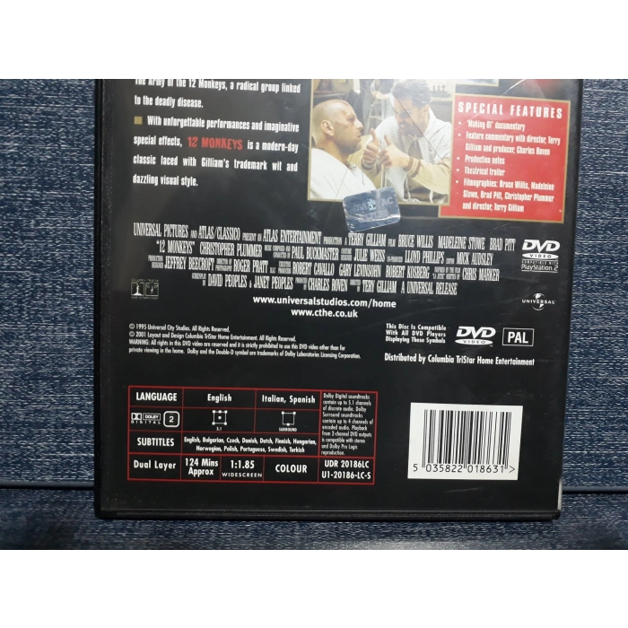 12 MONKEYS DVD FİLM (Tr Altyazı)