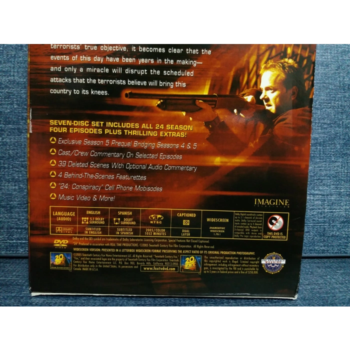 24 TWENTY SEASON FOUR BOX DVD (İNGİLİZCE- 7 DISK)