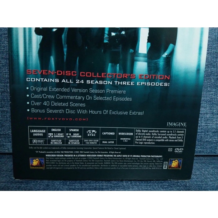 24 TWENTY SEASON THREE BOX DVD (İNGİLİZCE- 7 DISK)
