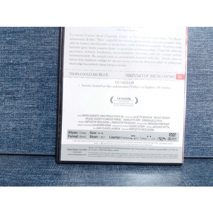 3 RENK MAVİ DVD FİLM