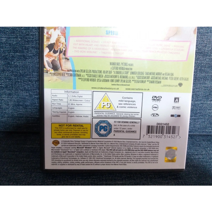A CINDERELLA STORY DVD FİLM (İNGİLİZCE)