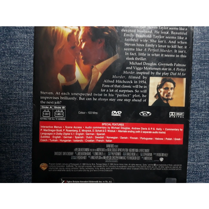 A PERFECT MURDER DVD FİLM (Tr Altyazı - SNAPCASE)
