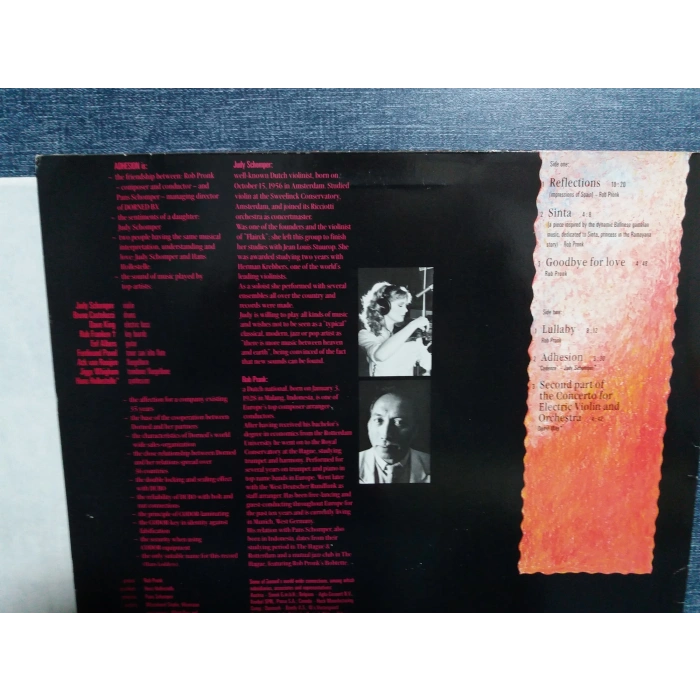 ADHESION JUDY ROB PRONK MUSIC LP