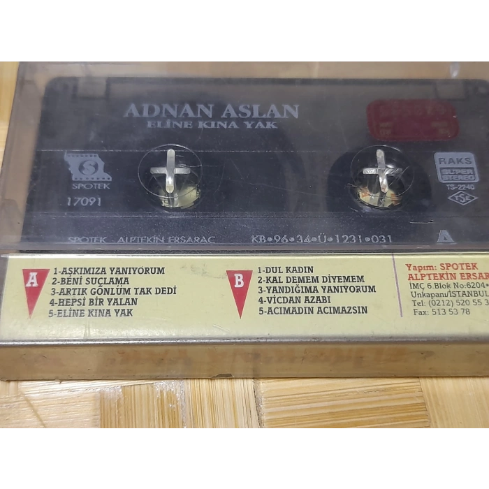 ADNAN ASLAN ELİNE KINA YAK MÜZİK KASET