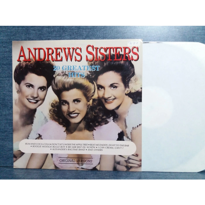 ADREWS SISTERS 20 GREATEST HITS MUSIC LP
