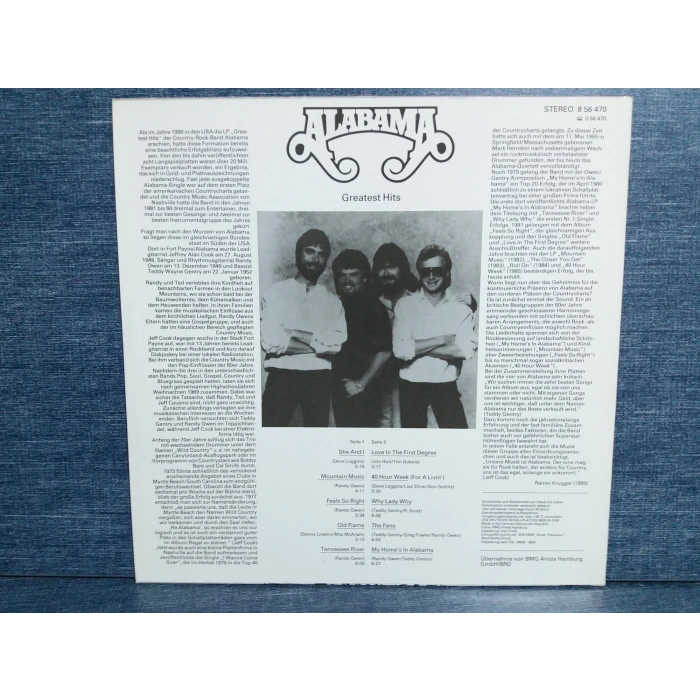 ALABAMA GREATEST AMIGA MUSIC LP