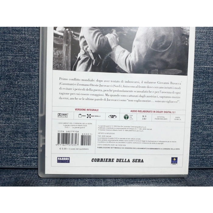 ALBERTO SORDI LA GRANDE GUERRA DVD FİLM (İTALYANCA)