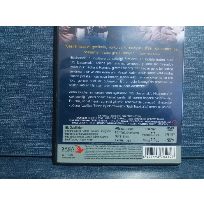 ALFRED HITCHCOCK 39 BASAMAK DVD FİLM