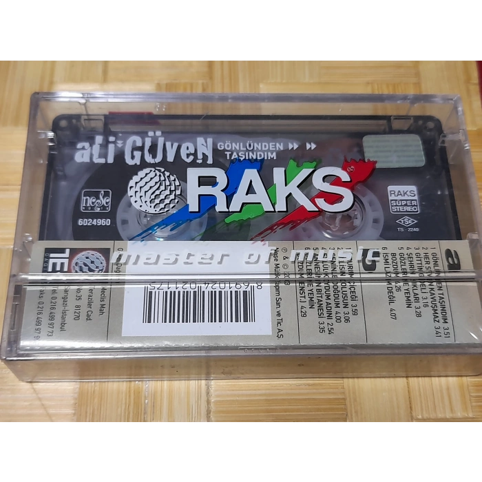 ALİ GÜVEN GÖNLÜNDEN TAŞINDIM MÜZİK KASET