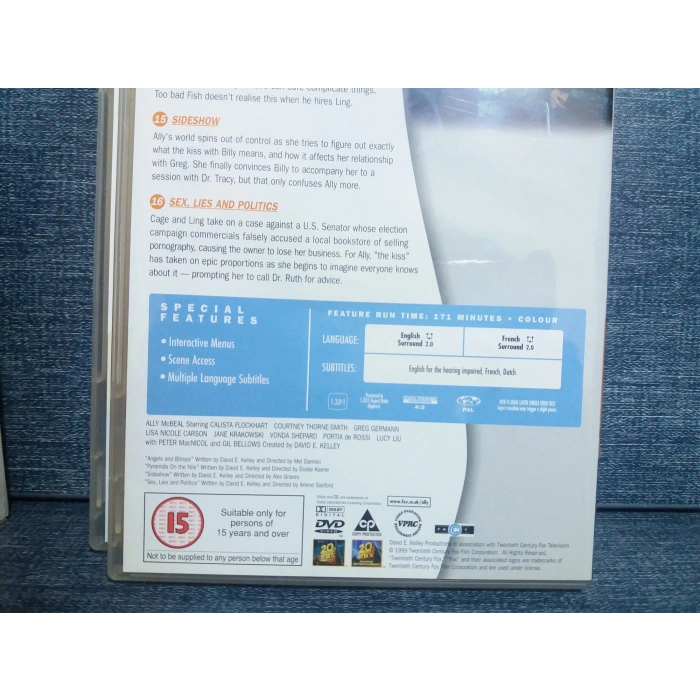 ALLY McBEAL 2. SEASON PART.2 DVD FİLM BOX (İNGİLİZCE-3 DISK)