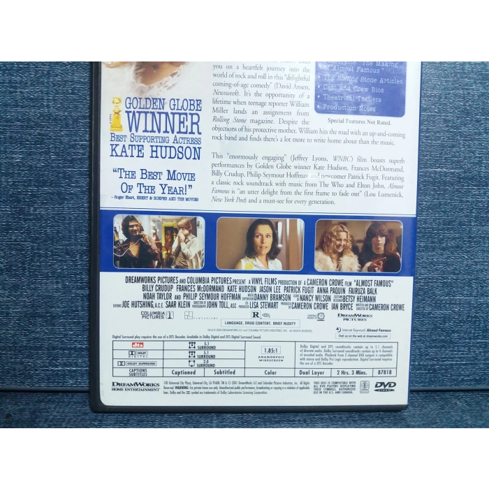 ALMOST FAMOUS DVD FİLM (İNGİLİZCE)