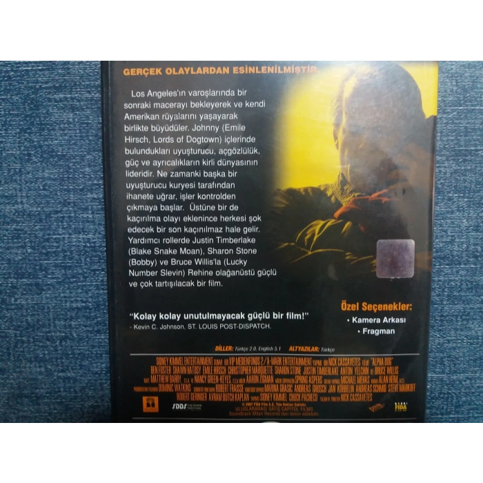 ALPHA DOG REHINE JUSTIN TIMBERLAKE DVD FİLM