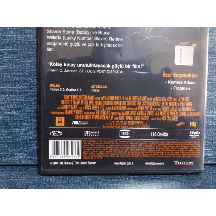 ALPHA DOG REHINE JUSTIN TIMBERLAKE DVD FİLM