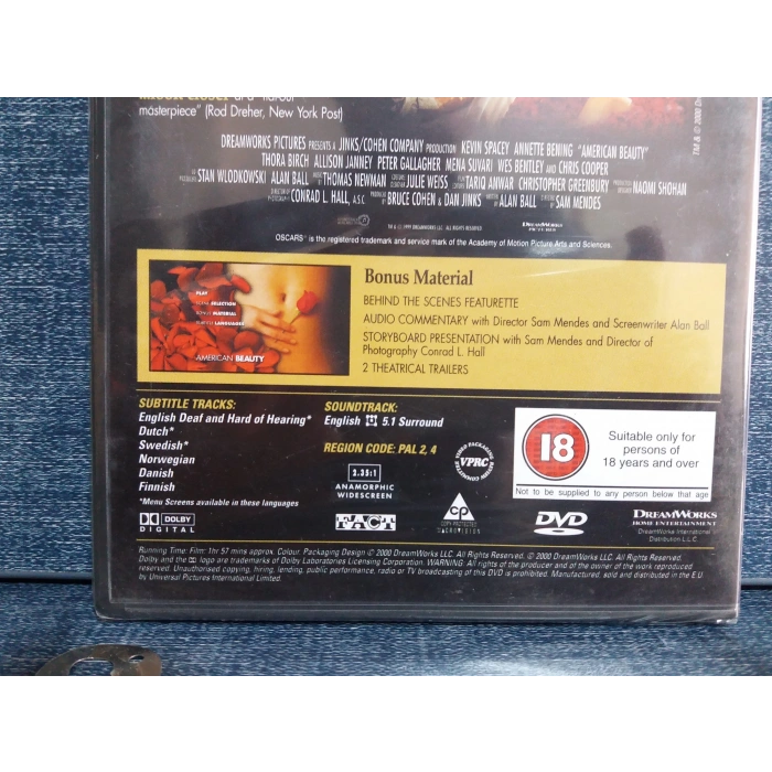AMERICAN BEAUTY DVD FİLM (İNGİLİZCE)