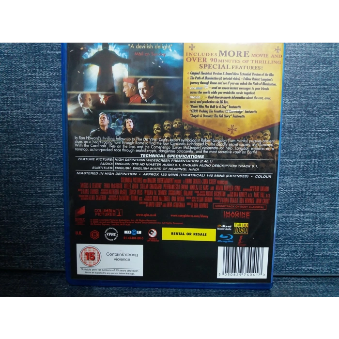 ANGELS & DEMONS  BLURAY FILM (İNGİLİZCE)