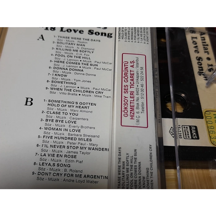 ANILAR 18 LOVE SONGS MÜZİK KASET