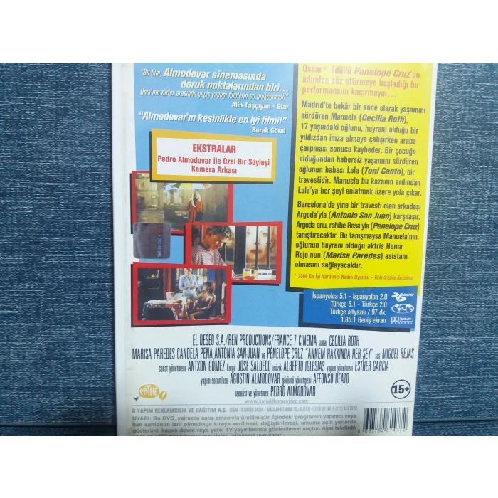 ANNEM HAKKINDA HERŞEY DVD FİLM