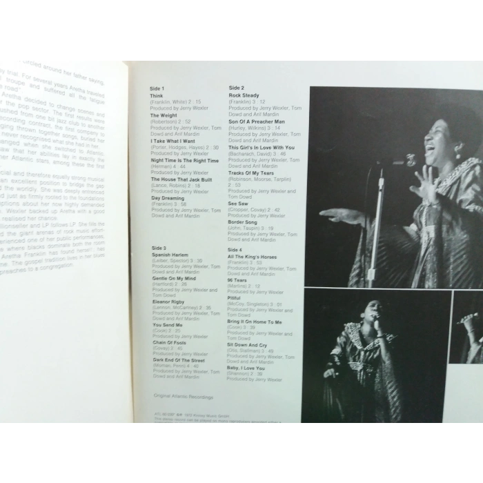 ARETHA FRANKLIN MOST BEAUTIFUL  MUSIC 2 LP