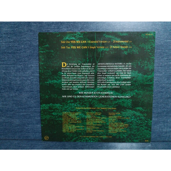 ARTIST UNITED FOR NATURE YES WE CAN MAXI LP
