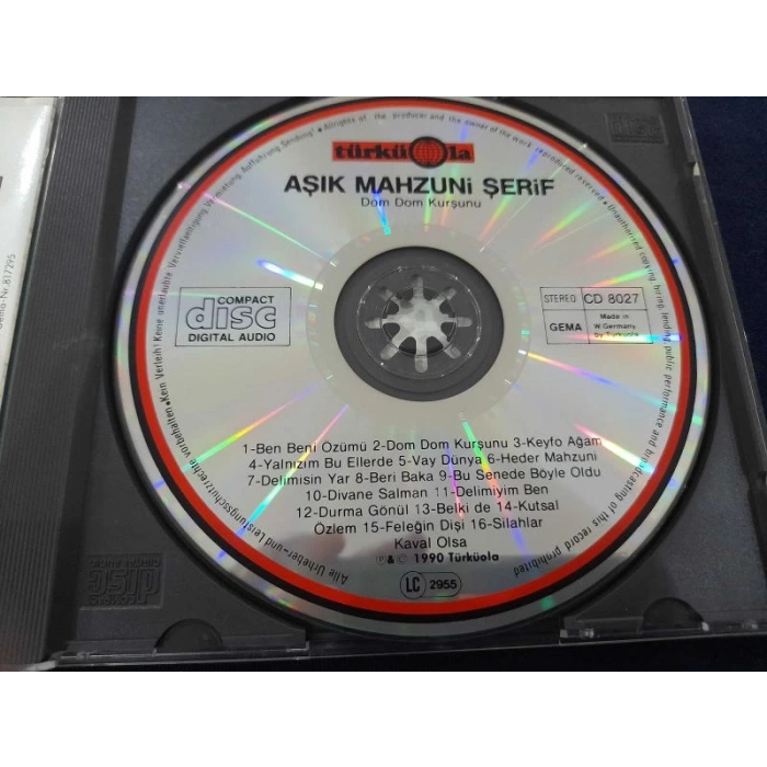 AŞIK MAHZUNİ ŞERİF DOM DOM KURŞUNU MÜZİK CD (ALMAN BASIM)