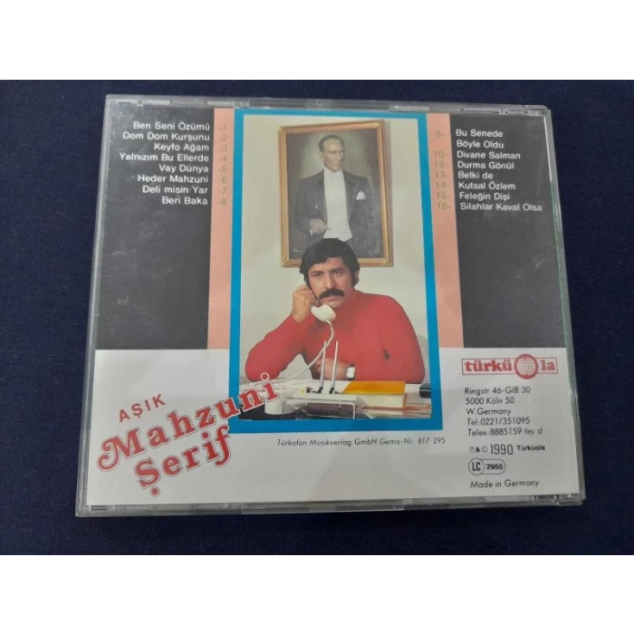 AŞIK MAHZUNİ ŞERİF DOM DOM KURŞUNU MÜZİK CD (ALMAN BASIM)
