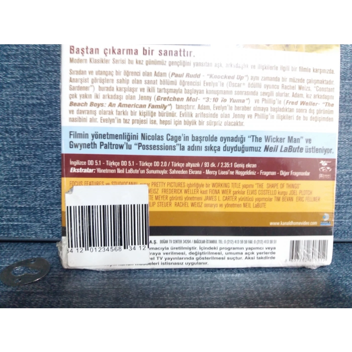 AŞKIN ŞEKLİ SHAPE OF THINGS  DVD FİLM