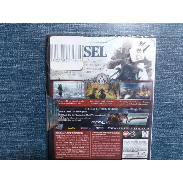 ASSASSINS CREED III PC OYUN (SIFIR)