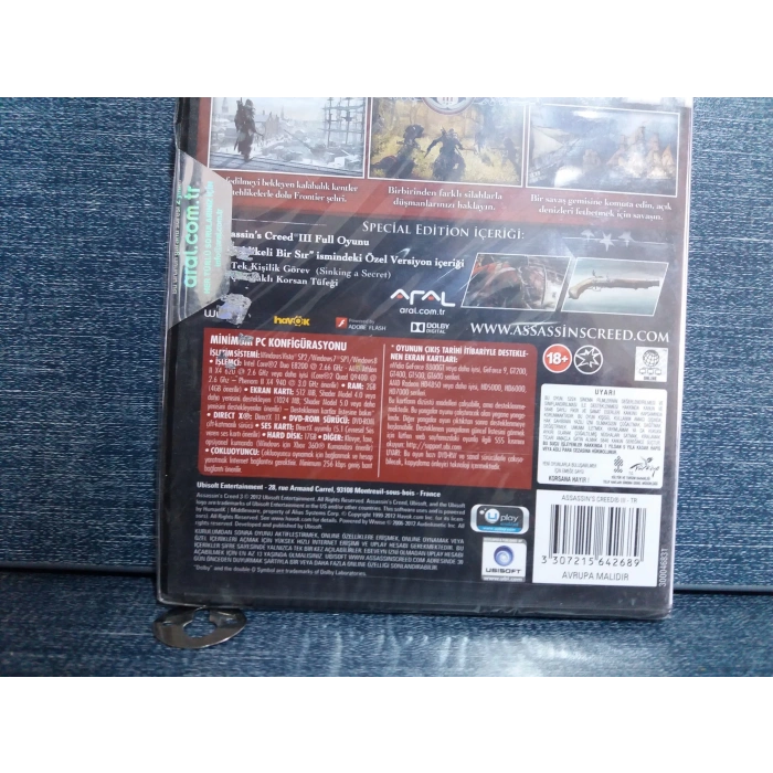 ASSASSINS CREED III PC OYUN (SIFIR)