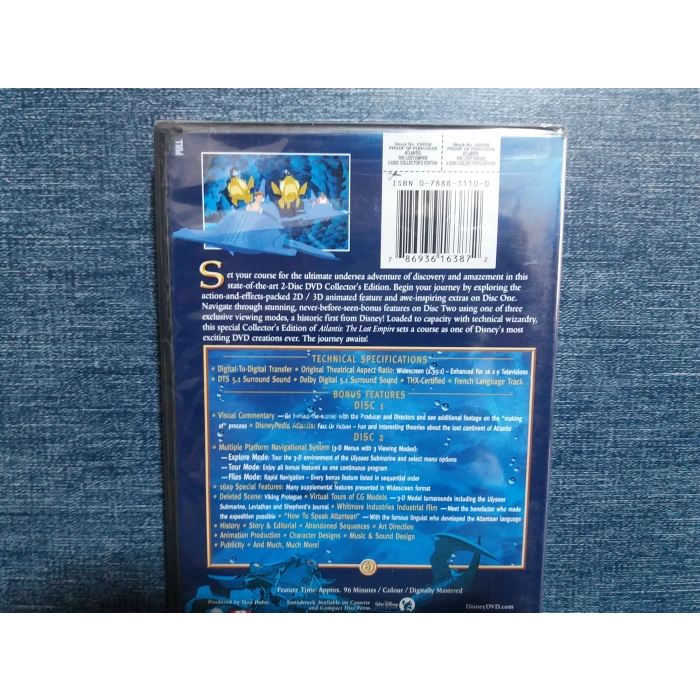 ATLANTIS THE LOST EMPIRE DISNEY DVD FİLM (İNGİLİZCE-SIFIR)
