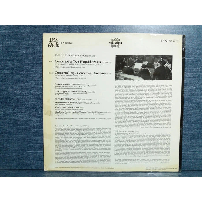 BACH CONCERTO HARPSICHORDS AMINOR MUSIC LP