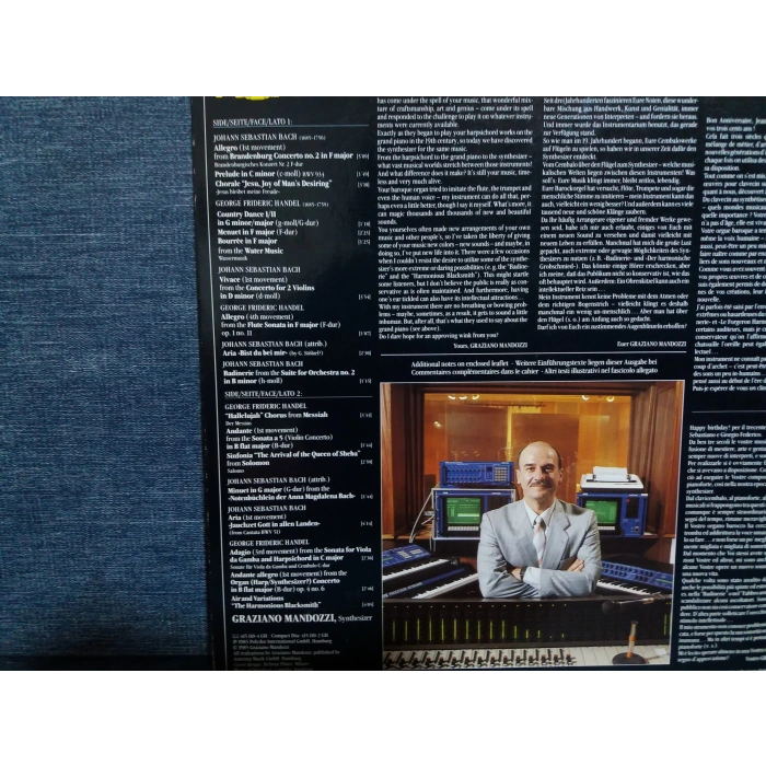 BACH HANDEL 300 MANDOZZI MUSIC LP