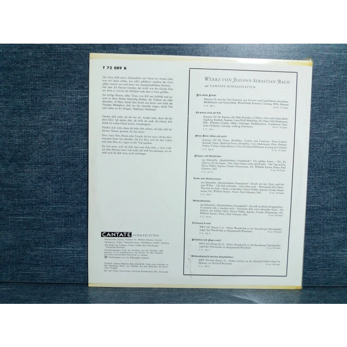 BACH KANTATE BAROQUE MUSIC LP
